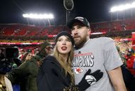 Travis Kelce and Taylor Swift in January 2025. (Image via Getty)